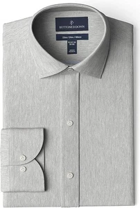 Buttoned Down Men's Tailored Fit Dress Shirt Gray 16.5 x 32 - Picture 1 of 7