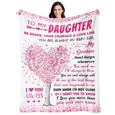 Daughter Gifts from Mom Dad - to My Daughter Blanket - Daughters Birthday Gif... - Image 1 of 4
