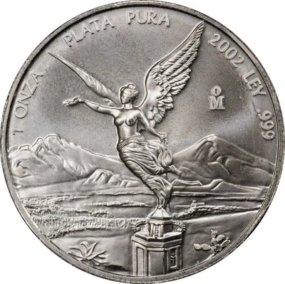 2002-Mo MS68 Libertad Silver, Onza, PCGS 52723414. Gold Shield - Image 1 of 4