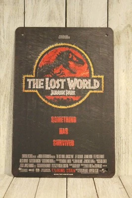Jurassic Park Tin Sign Vintage Style Movie Poster Ad Home Theater Vintage Style - Image 1 of 4