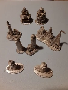 Konvolut 8 Leuchttürme aus Zinn - Spoontiques - Hooper Strait, Thomas Point - Bild 1 von 7