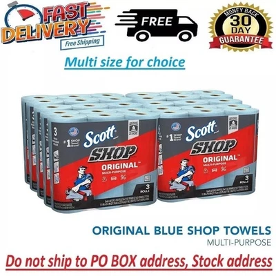 KIMBERLY-CLARK PROFESSIONAL Scott Shop Towels Original Blue Shop Towels Multi-Purpose Automotive Maintenance