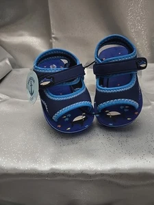 Baby Boy "Harbor Club" Size 4 Shark Sandals NEW - Picture 1 of 4