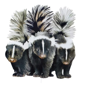 Realistic Skunk Trio Outdoor Garden Stake - Picture 1 of 2