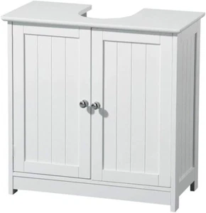 Under Sink Cabinet Bathroom Basin Unit Cupboard Storage Furniture White - Picture 1 of 11