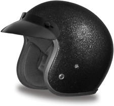 3/4 Shell Open Face Motorcycle Helmet – DOT Approved [Metal Flake]…