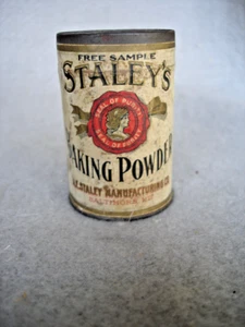 Staleys Free Sample Vintage Baking Powder Tin 2oz. - Picture 1 of 7