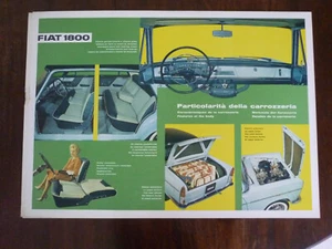 Fiat 1800 Caratteristiche della carrozzeria - poster originale concessionario ufficiale - Foto 1 di 1