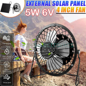 Mini Portable Solar Powered Fan Ventilator Greenhouse Pet Chicken House Cooler
