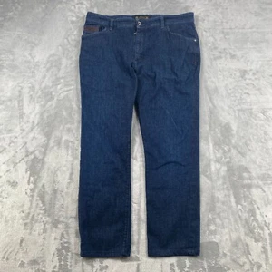 Zilli Regular Fit Jeans Men's 35x27 Dark Wash Made in Italy Designer Denim - Picture 1 of 11