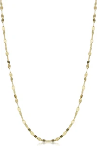 Kooljewelry 14K massiv Gelbgold 1,9 mm Spiegel Gliederkette Halskette (16, 18, 20, - Bild 1 von 12