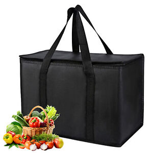 Insulated Food Delivery Bag for Catering Black Extra Large Hot Bags