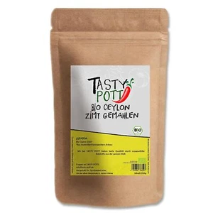 Tasty Pott Bio Ceylon Zimt gemahlen 250 Gramm Nachfüllbeutel Gewürz - Bild 1 von 3