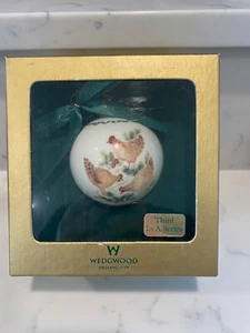 Wedgwood Christmas Ornament Three French Hens 12 Days Of Christmas - Picture 1 of 8
