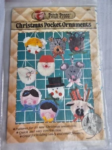 Patch Press Pattern 369C Christmas Pocket Ornaments Vintage 1983 Hold Presents - Picture 1 of 6
