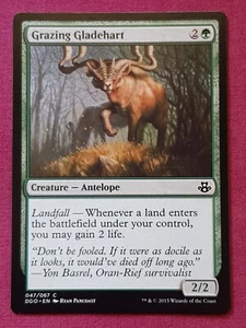 Magic The Gathering DUEL DECKS ELSPETH VS KIORA GRAZING GLADEHART green card MTG - Imagen 1 de 2