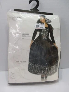 Dark Queen Costume Womens Small Skulls Deluxe Dress Black Underwraps New - Picture 1 of 10