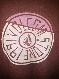 Volcom Stone Maroon Graphic TShirt Size Large Good Condition Clean SEE NOTES - Picture 1 of 6