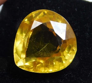 Natural 12.50 Ct Ceylon Yellow Sapphire Pear Cut Certified Loose Gemstone - Picture 1 of 4
