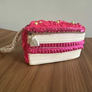 CUTE! Betsey Johnson 🍰 Slice 🎂 Birthday 🥳 Cake Kitsch Wristlet Purse Bag NWT - Picture 1 of 5
