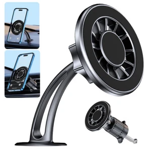 Magnetic Phone Holder for Car, Dashboard Car Phone Holder Mount Air Vent 2 in 1 - Picture 1 of 16