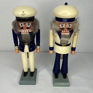 Erzgebirge Pair Of Sailor Nut Crackers Made In Expertic Germany Lot Of 2