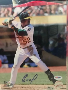 Yoenis Cespedes Signed Oakland Athletics 8x10 Photo PSA/DNA - Picture 1 of 5