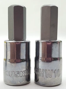 Lot of 2 Husky HW10 10 mm Hex Bit Sockets 3/8" Drive - Picture 1 of 7