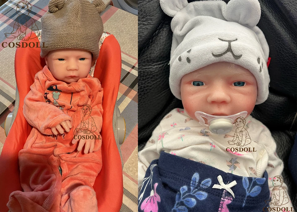 COSDOLL 18.5" Platinum Silicone Newborn Boy Handmade Silicone Reborn Baby Dolls - Image 1 of 4