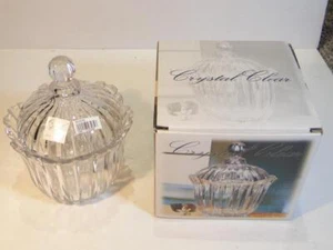 Crystal Clear "Alexandria" 7 1/2" Candy Box Lead Free Crystal New in Box - Picture 1 of 6