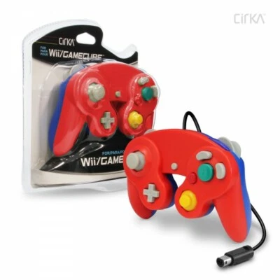 Wired (RED) Third Party Classic Gamecube Controller Gamepad for GameCube, Wii - Image 1 of 2