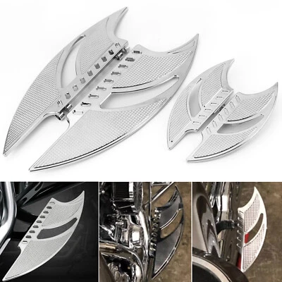 FOR HARLEY TOURING ROAD KING GLIDE FRONT & REAR FOOTBOARDS FLOORBOARDS BOARDS Foto 1 de 4