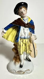 Estatuilla de músico masculino de porcelana hecha de colección en Japón ocupado entre 1945-1952 - Imagen 1 de 12