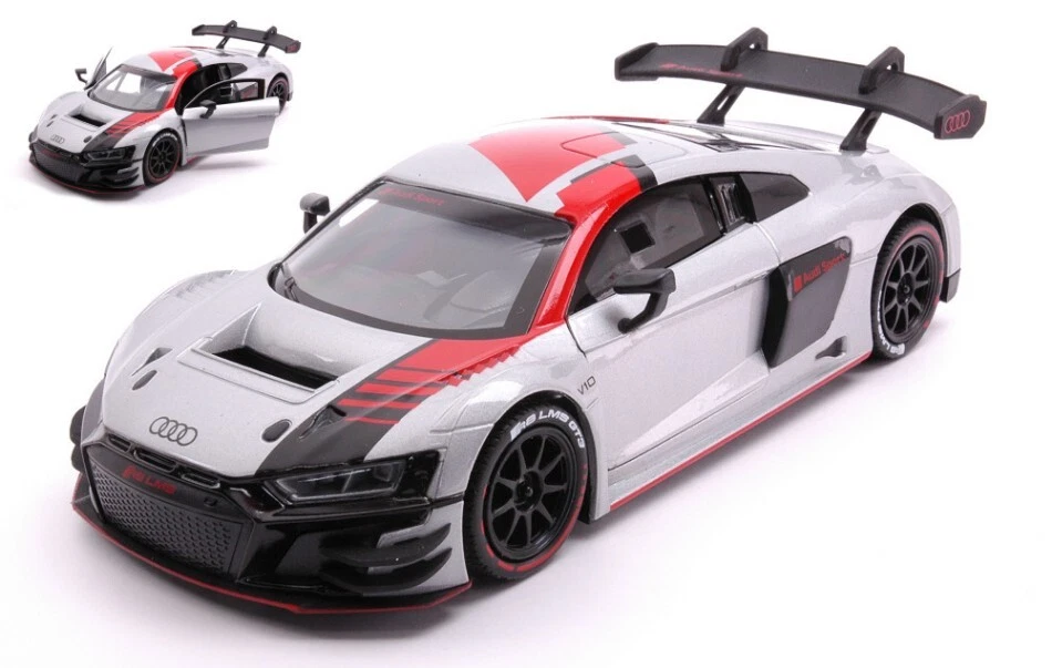 MotorMax AUDI R8 LMS GT3 SILVER/RED 1:24 - Immagine 1 di 1