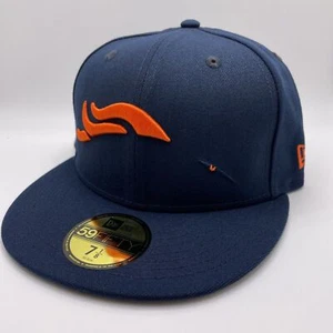 Men's New Era Navy Denver Broncos Elemental 59FIFTY Fitted Hat Size 7 1/8 - Picture 1 of 3