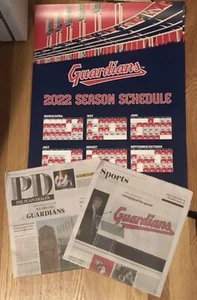 Cleveland Indians/Guardians 2022 Schedule Poster Newspaper Name Change - Picture 1 of 1