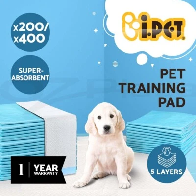 Pet Training Pads 400/200 Puppy Dog Toilet Pee Indoor Super Absorbent 60x60cm - image 1 of 4
