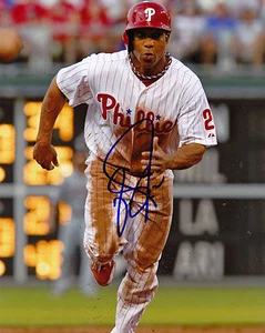 BEN REVERE PHILADELPHIA PHILLIES ACTION SIGNED 8x10 - Picture 1 of 1