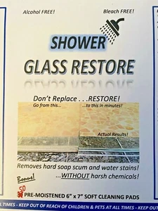 SHOWER GLASS Cleaner Renews Cloudy Hazy GLASS & TILE in Minutes! FREE SHIP - Picture 1 of 4