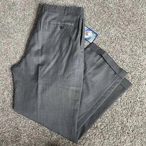 Pantalones Ralph Lauren Para Hombre 40x32 (38x30) Gris Total Comfort Lana Plisada Pantalones - Imagen 1 de 10