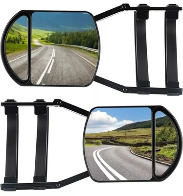 2p For Trailer Safe Hauling Adjustable Extension Universal Clip-On Towing Mirror Foto 1 de 4