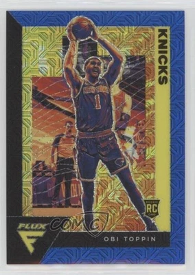 2020-21 Panini Flux Rookies Blue Mojo Prizm /99 Obi Toppin #206 Rookie RC - Image 1 of 2