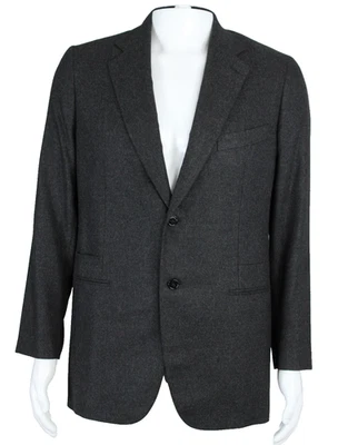 HERMES Anthracite Gray Cashmere Woven Men's Suit-Cut Blazer Jacket 52 NEW - Image 1 of 4