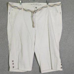 Gloria Vanderbilt Allround Slimming Effekt weiß Skimmer Capri 22W mit Gürtel - Bild 1 von 10