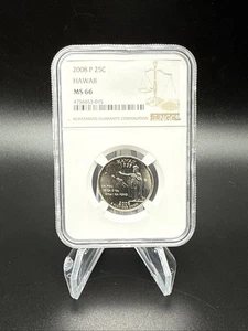 2008-P NGC MS66 Hawaii State Quarter Business Strike 25C - Picture 1 of 2