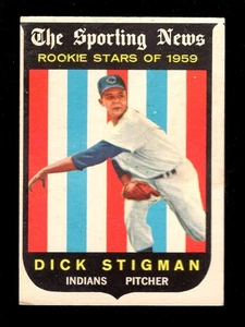 1959 TOPPS #142 DICK STIGMAN RC INDIANS 2A - Picture 1 of 2