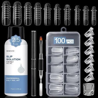 Morovan Slip Solution Poly Gel Nagelverlängerung Gel Flüssigkeit Pinsel Clips Cr - Bild 1 von 4