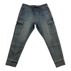 Signature Levi's Strauss Jogger Jeans Youth Boys Large Blue Pull On Drawstring - Picture 1 of 11