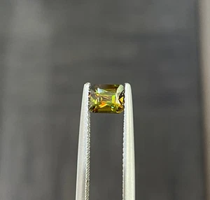 1.09 ct RARE Multi Color Sparkle Green / Natural Sphene - Octagon gem Video !! - Picture 1 of 3