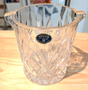 vintage bohemia lead crystal ice bucket/czech republic - Picture 1 of 8